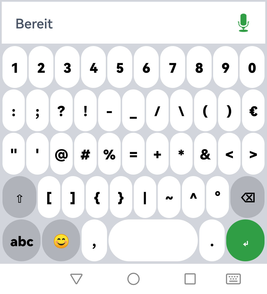 Tastatur Sonderzeichen
