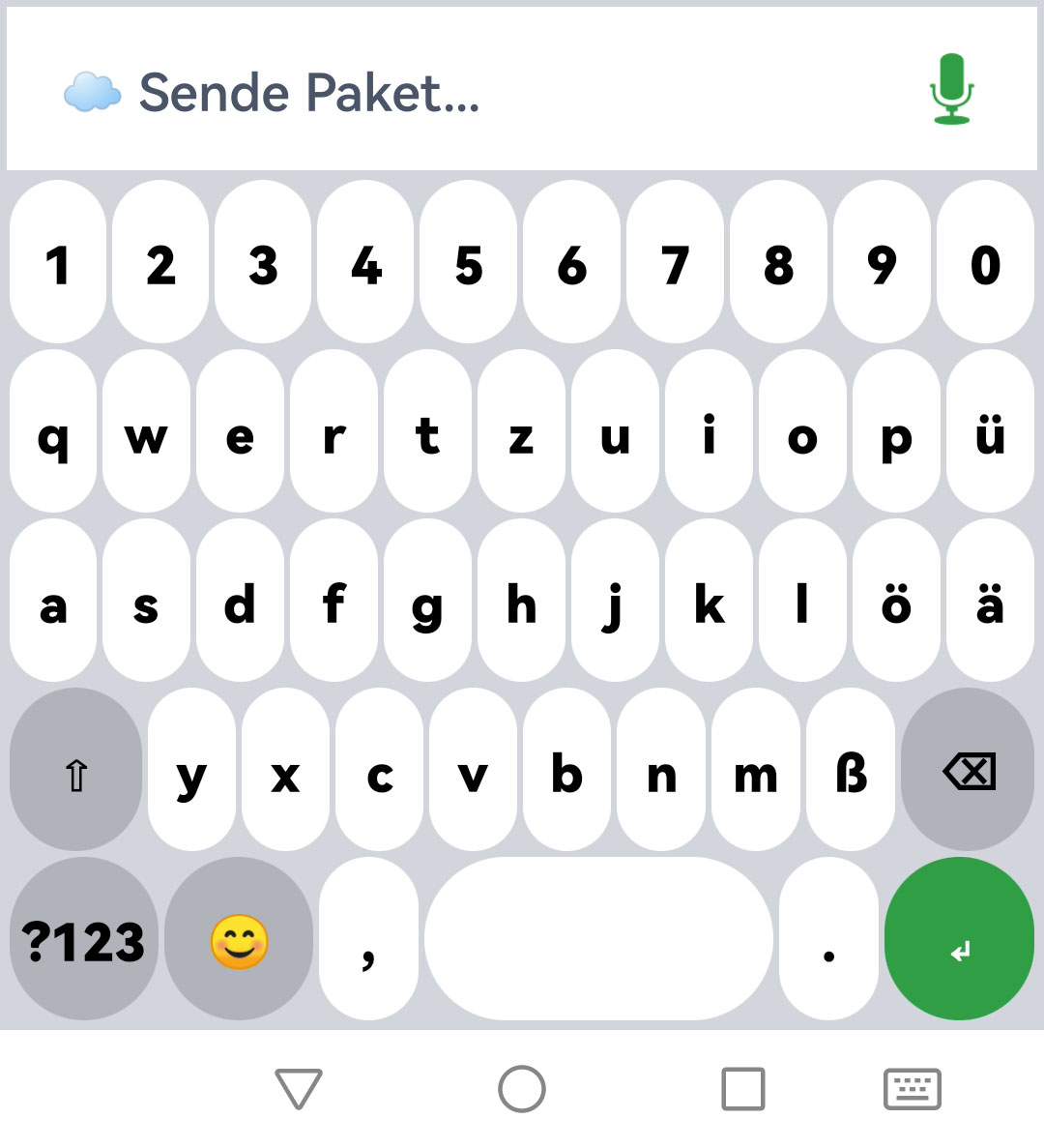 Tastatur Senden